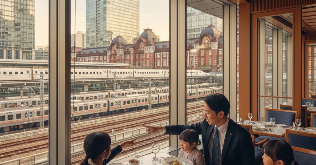 東京駅周辺、子連れランチの新選択肢：電車・新幹線が見えるレストラン