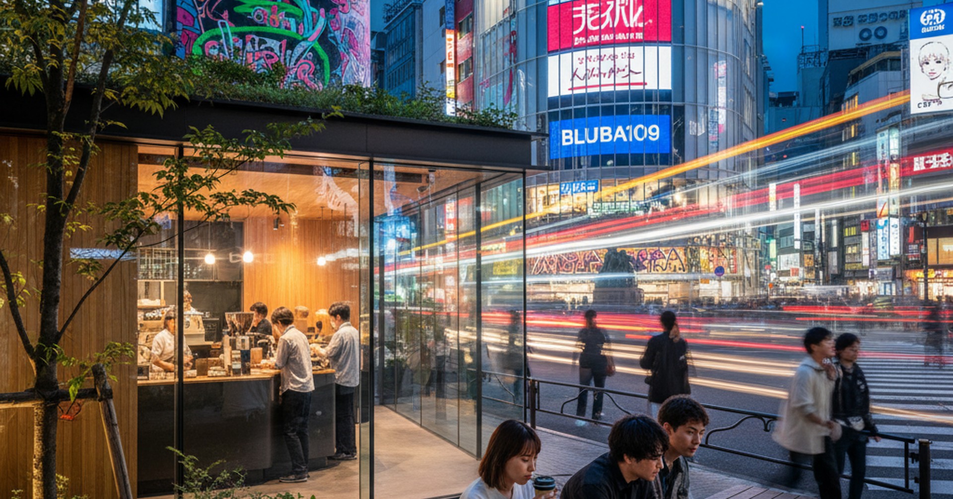 公園と一体化したブルーボトルコーヒー渋谷カフェ、その全貌