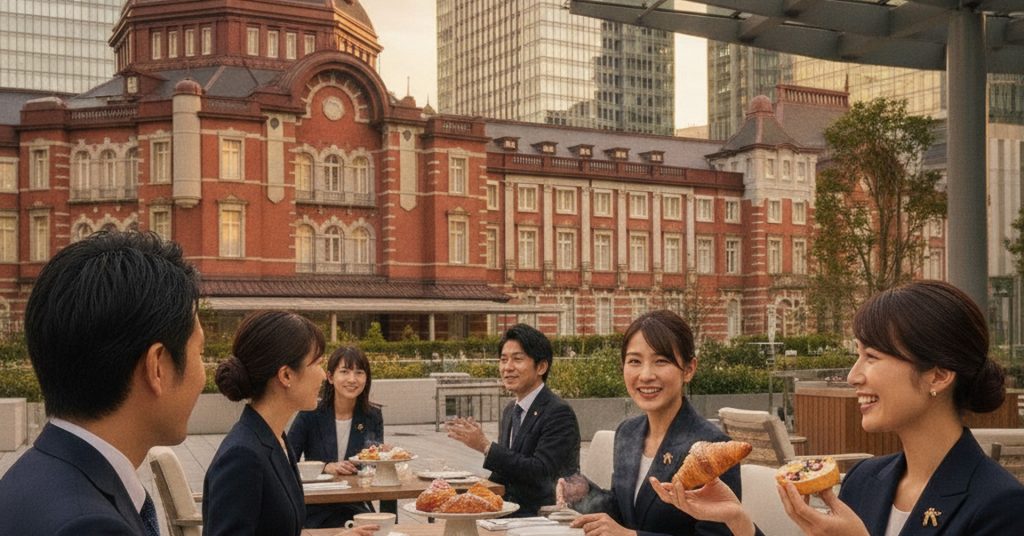 丸の内、リニューアルテラスと焼きたてスイーツで新たなランチ体験