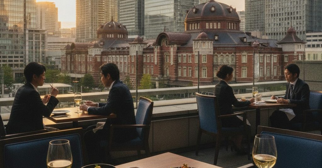 東京駅エリア、街並みを一望できるランチ特等席