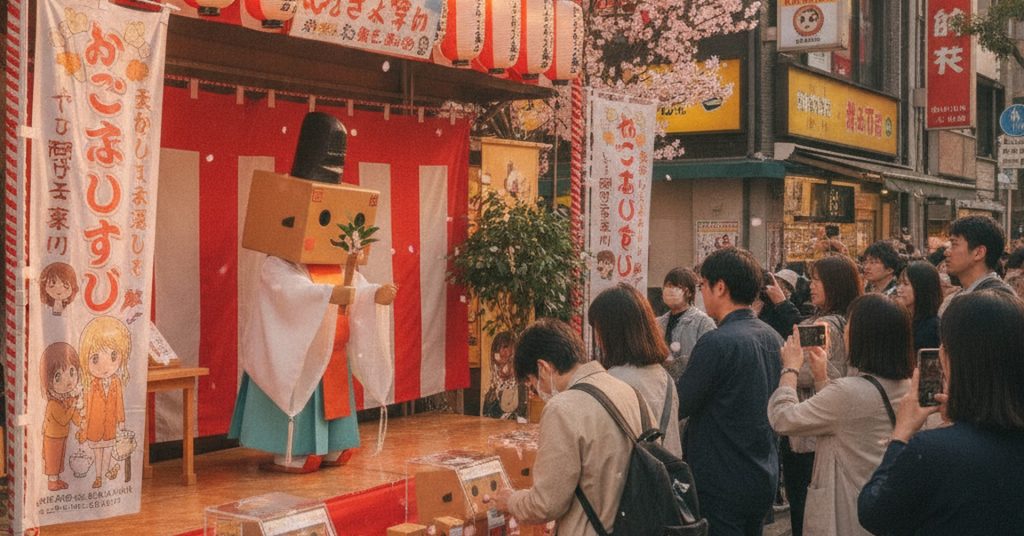 コトブキヤ秋葉原館で「よつばと！」おみくじイベント開催。神主ダンボーの厄払いも