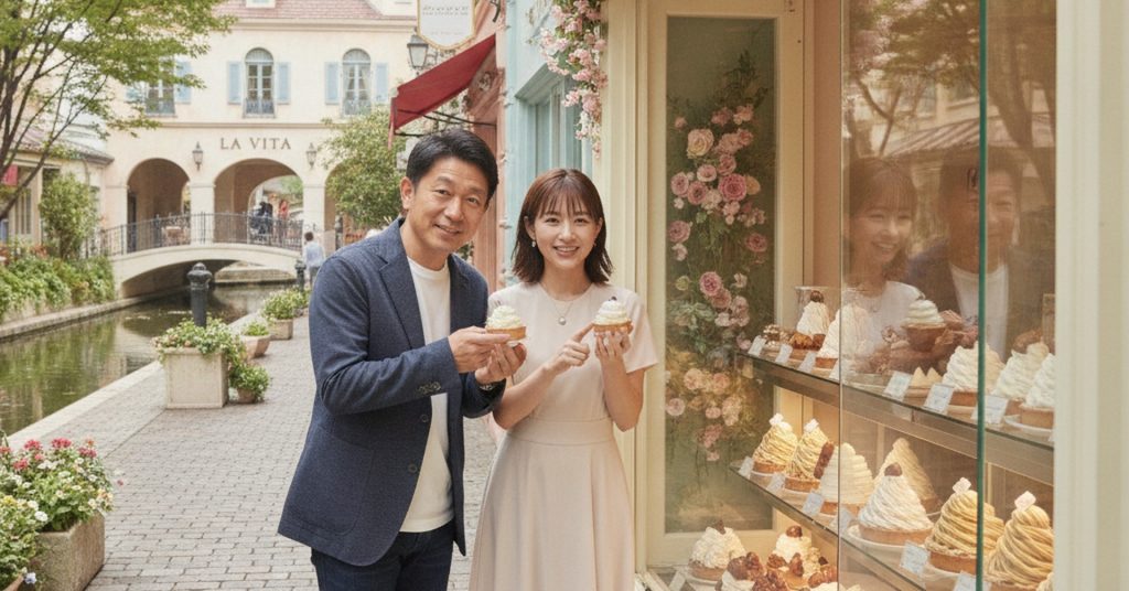 タモリさんと佐藤茉那アナ、自由が丘でモンブラン巡り